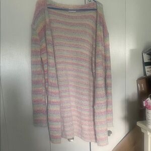 Pink Lily Pastel Striped Cardigan